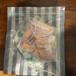 NWT Lele Sadoughi Girls Set of 2 Face Masks in‎ Lagoon Sweetheart